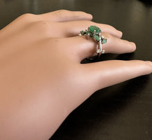 Load image into Gallery viewer, 2.00 Carats Impressive Natural Emerald and Diamond 14K White Gold Ring