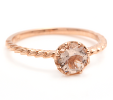 Load image into Gallery viewer, 1.00 Carats Exquisite Natural Morganite 14K Solid Rose Gold Ring