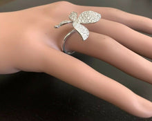 Load image into Gallery viewer, 1.15Ct Splendid Natural Diamond 14K Solid White Gold Flower Ring