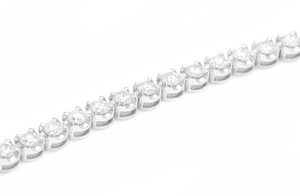 2.50 Carats Natural Diamond 14k Solid White Gold Bracelet