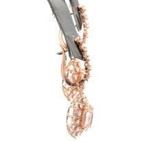 Load image into Gallery viewer, 7.50 Carats Natural Morganite and Diamond 14K Solid Rose Gold Earrings