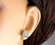 Load image into Gallery viewer, Exquisite 1.25 Carats Natural Diamond 14K Solid White Gold Stud Earrings