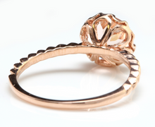 Load image into Gallery viewer, 1.50 Carats Exquisite Natural Morganite 14K Solid Rose Gold Ring