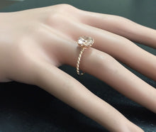 Load image into Gallery viewer, 1.50 Carats Exquisite Natural Morganite 14K Solid Rose Gold Ring