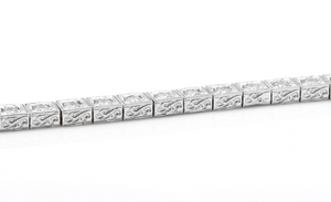 Very Impressive 3.20 Carats Natural Diamond 14K Solid White Gold Bracelet